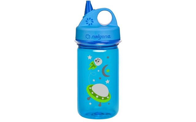 Nalgene Grip-n-Gulp Kinderflasche 0,35 Liter blau Space