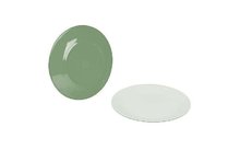 Bo-Camp plato bicolor 4 piezas verde/blanco