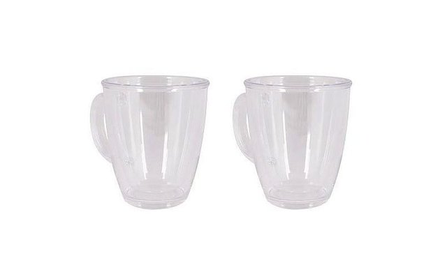 Bo-Camp thermo mug double walled 2 pieces 340 ml transparent