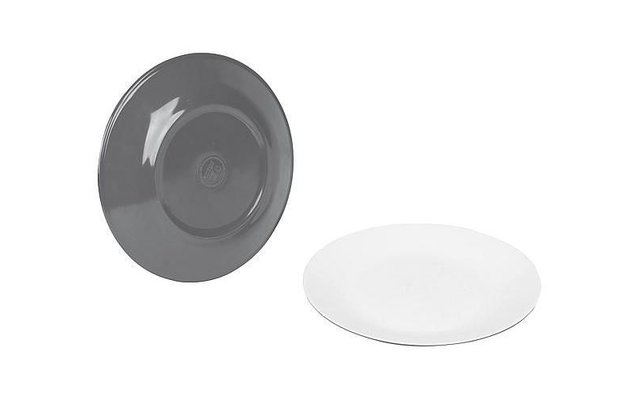 Bo-Camp breakfast plate two-tone 4 pieces gray