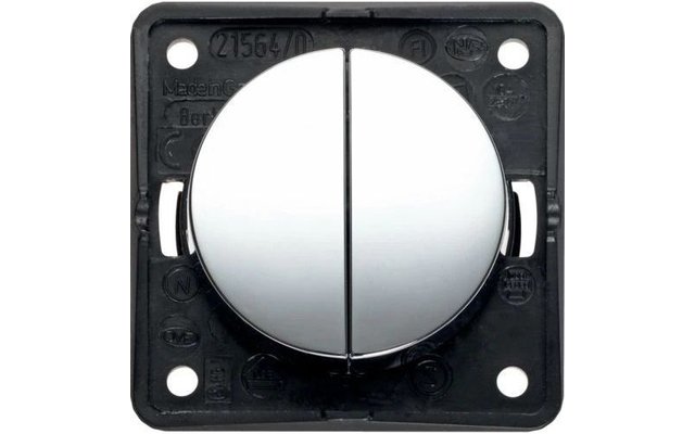 Berker Integro series pushbutton 2 NO contacts with common input terminal chrome glossy galvanized