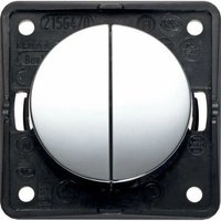 Berker Integro Serientaster 2 Schlie&szlig;er mit gemeinsamer Eingangsklemme chrom gl&auml;nzend galvanisiert