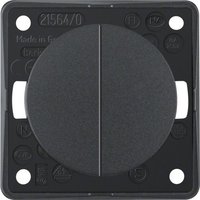 Berker Integro Serientaster 2 Schlie&szlig;er mit gemeinsamer Eingangsklemme anthrazit matt