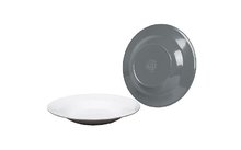 Bo-Camp plate deep two-tone 4 pieces gray / white