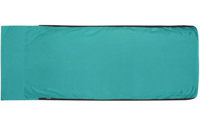 Sea to Summit Premium Stretch Silk Travel Liner Traveling Bag Ticking Traveller with Pillow Compartment Sea foam