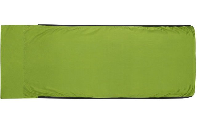 Sea to Summit Premium Stretch Silk Travel Liner Sac de couchage de voyage Inlett Traveller avec compartiment oreiller Green
