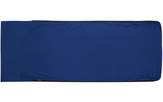 Sea to Summit Premium Stretch Silk Travel Liner Travel Sleeping Bag Ticking Traveller with Pillow Compartment Navy blue