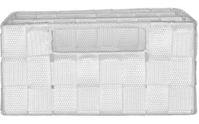 Wenko Adria storage basket with handle 3 compartments white
