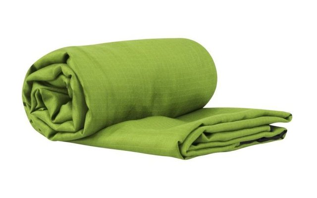Sea to Summit Premium Stretch Silk Travel Liner Sac de couchage de voyage Inlett Mummy avec compartiment oreiller et pieds Green