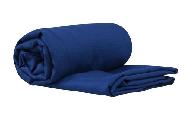 Sea to Summit Premium Stretch Silk Travel Liner Travel Sleeping Bag Ticking Mummy with Pillow and Foot Compartment Navy blue