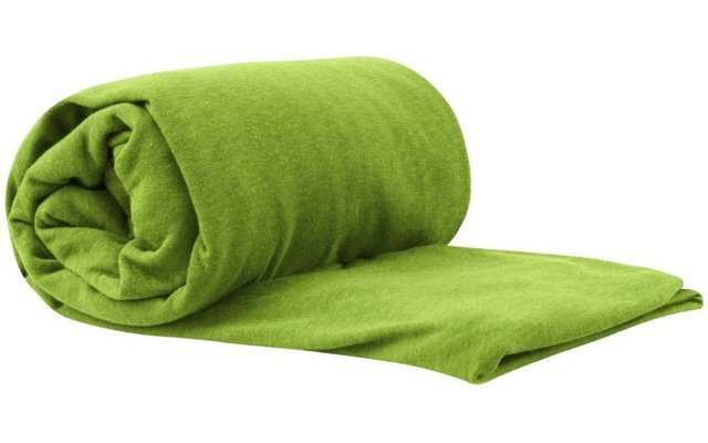 Sea to Summit Expander Liner Travel Sleeping Bag Ticking Mummy con cuscino e scomparto per i piedi verde