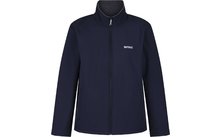 Dunkelblaue Jacke mit Reißverschluss und Stehkragen