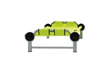 Disc-O-Bed Kid-O-Bed with straight frame, without side pocket, green