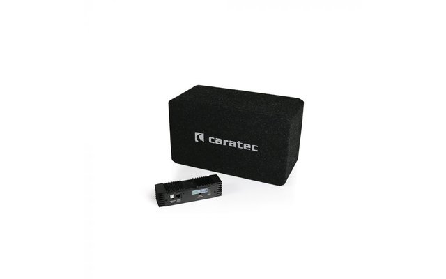 Sistema audio Caratec Audio CAS202 per camper completamente integrato con altoparlanti da cruscotto nero