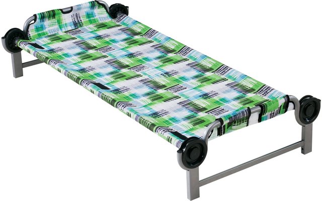 Disc-O-Bed Kid-O-Bed mit geradem Rahmen, ohne Seitentasche, blockpattern