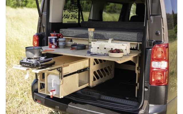 Box letto/tavolo pieghevole Escape Vans Eco Box plus L