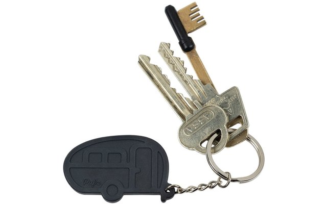 Pufz Schlüsselring Wohnwagen Retro schwarz