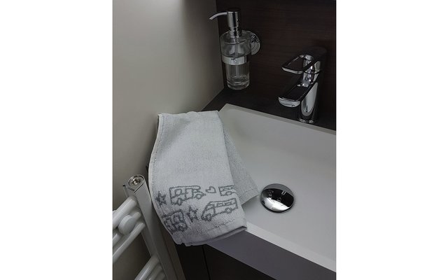 Pufz towel camper white / gray
