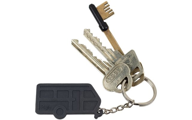 Pufz Schlüsselring Wohnwagen schwarz