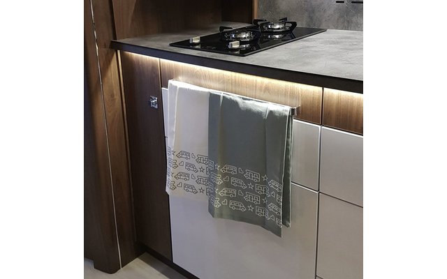 Pufz asciugamano da cucina Camper bianco/grigio 2 pezzi