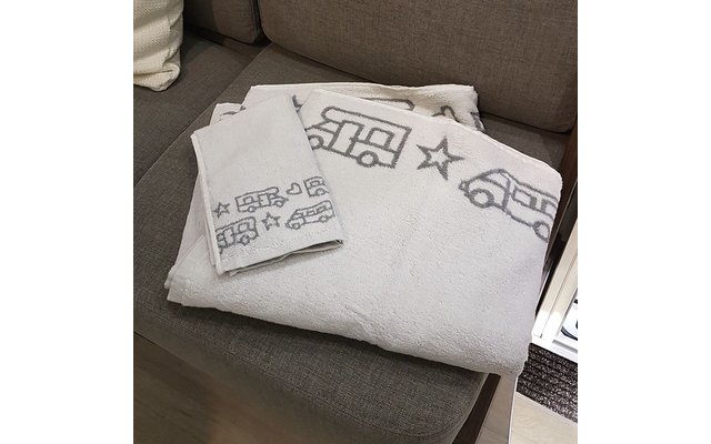 Pufz Towel Camper Van blanco/gris