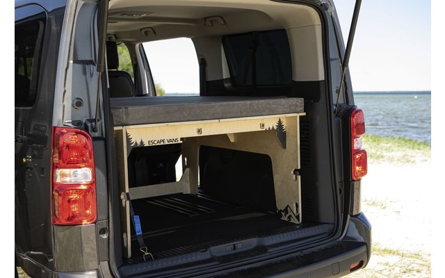 Escape Vans Eco Box XL cama / mesa plegable caja VW Caravelle / Multivan / Transporter T5 / T6 / T6.1