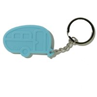 Pufz Schlüsselring Wohnwagen Retro türkis