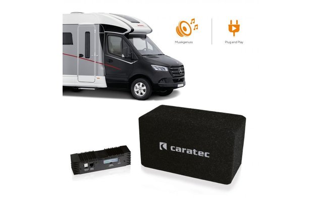Sistema de sonido Caratec Audio CAS213S para Mercedes Benz Sprinter S907/910 para vehículos con MBUX y preequipamiento para caja DSP negro