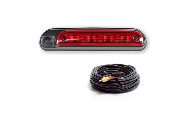 Caratec Safety CS150BLA DualView camera third brake light for panel van 15 m connection cable black
