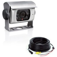 Caratec Safety CS100LA Camera met IR beamer en 20 m aansluitkabel zilver