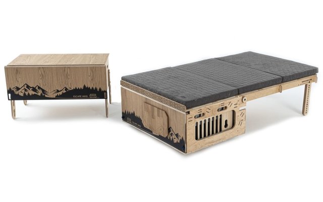 Tavolo pieghevole/letto/cassetto Escape Vans Land Box M Premium