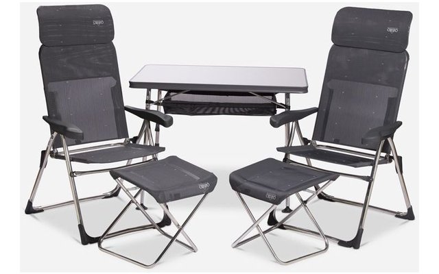 Set Crespo 213 Classic - mesa con 2 sillas, 2 taburetes y accesorios
