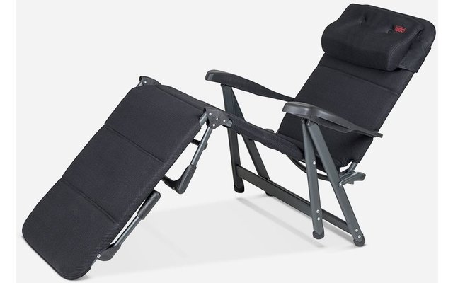 Crespo Lounger Air Deluxe Ligstoel zwart