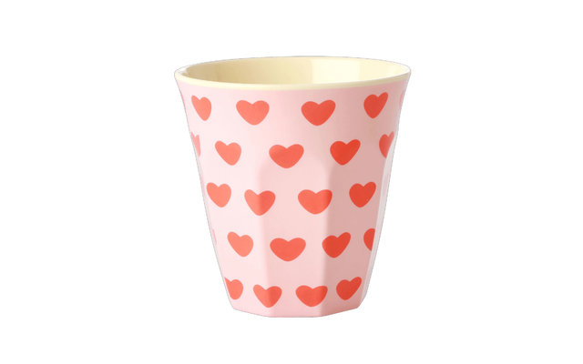 Rice Melamine Mug Medium 300 ml Light Pink Sweet Hearts