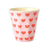 Rice Melamine Mug Medium 300 ml Light Pink Sweet Hearts