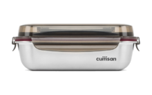 Cuitisan stainless steel can with convenient carrying handle in clip lock lid