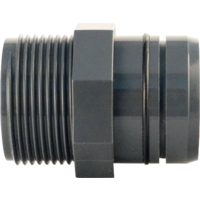 Lilie rechte pijpverbinding met mannelijke 1 &frac14; inch, dubbele O-ring buitenring groef 40mm