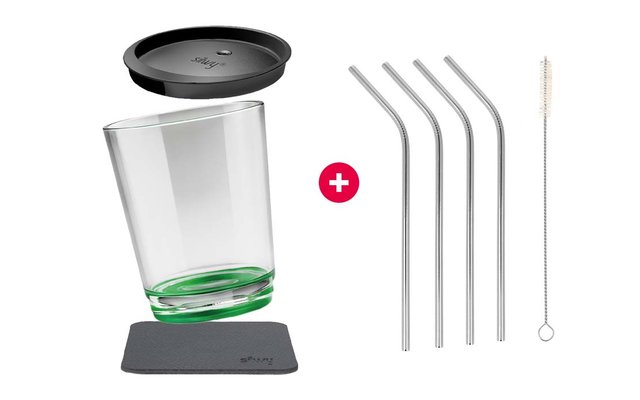 Silwy Magnetic Drinking Cup Triple + Free Straw SET