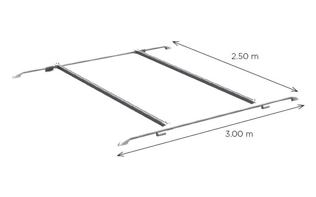 Thule Roof Rails Deluxe Barra transversal para rieles de techo plata