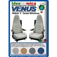 Ideatermica Venus C Stoelbekleding met geïntegreerde hoofdsteun en riemen 2 stuks blauw