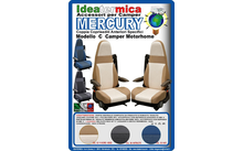 Ideatermica Mercury C seat cover with integrated headrest and straps 2 pieces anthracite