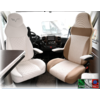 Ideatermica Mercury D seat cover with integrated headrest and straps 2 pieces beige