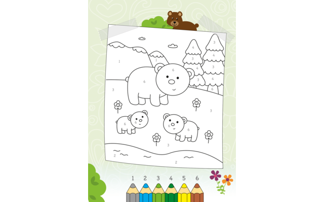 Kangourou Livres pour enfants Peinture par numéros - Lion