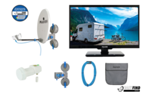 Easyfind Maxview / Falcon Pro TV Camping Set 24 pouces Installation SAT y compris TV LED