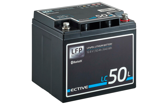 Ective LC 50L BT 12 V LiFePO4 Batterie d'alimentation au lithium 50 Ah