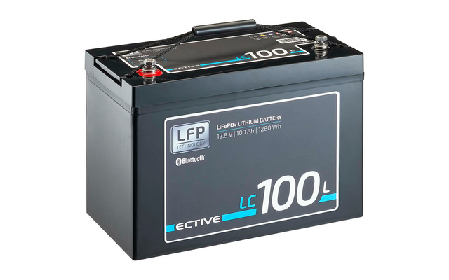 Ective LC 100L BT 12 V LiFePO4 Lithium voedingsbatterij 100 Ah