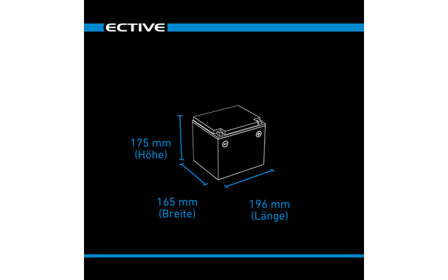 Ective LC 50L BT 12 V LiFePO4 lithium supply battery 50 Ah