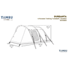 Tambu Durdanta Komfort 4 Personnes Trekking Tente tunnel marron