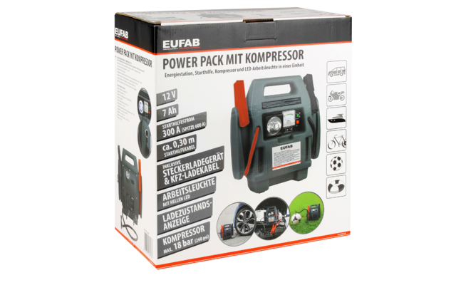Eufab Powerpack avec compresseur 7 Ah
