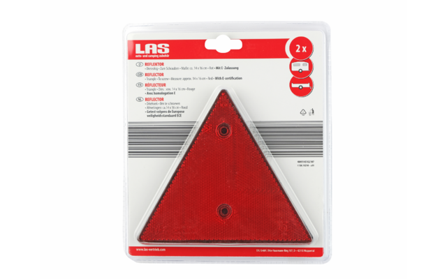 LAS triangle reflector 2 pieces red